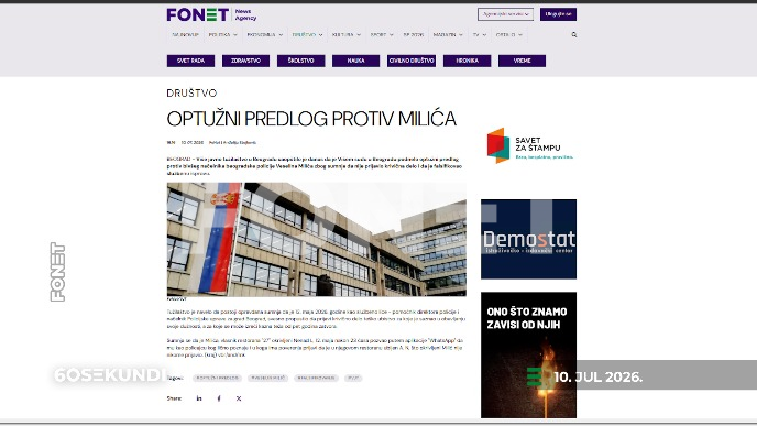 Vesti u 60 sekundi
